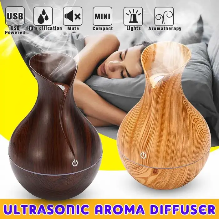 Vazo Modeli Hava Nemlendirici 200ml Led Işıklı Mini 7