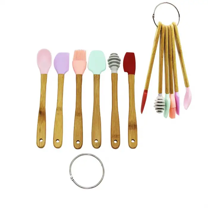 Yakut-10885 ( 6pcs ) Mini Ahşap Saplı Silikon Mutfak Set*144
