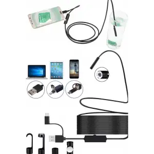 10mt Lens 5.5mm Işıklı Endeskop Boroskop Yılan Kamera