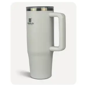 Penguin Termos Pipetli Termos Bardak 900 Ml Paslanmaz Çelik Beyaz