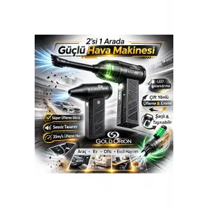 Goldorion Mini Şarjlı Hava Üfleyici ve Vakumlu El Süpürgesi