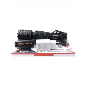 Wıson WS-6868 2500 lümen 25 wat 5000 mah Pil Şarj Edilebilir Uzun Menzilli El Feneri