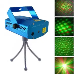 Mini Disko Sahne Lazeri Müziğe Sese Duyarlı Disco Lazer Işık Şovu