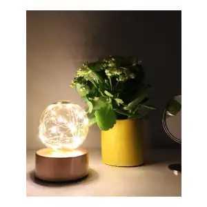 Ambiyans Led Masa Lambası Usb Şarjlı Bronz Roe Eskitme