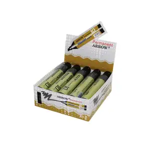 Arrow ( Lux ) ( Siyah ) ( 10mm ) Permanent Marker Koli Kalemi*10x40