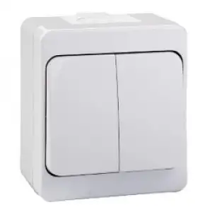Atom ( Sıva Üstü ) Komitatörlü 2li Anahtar Priz*12x10