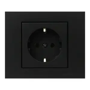 Atom ( Siyah ) Topraklı Priz*12x10