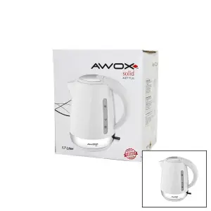 Awox (beyaz) (solid) Kettle Su Isıtıcısı (1.7lt) (2000w) (su Gösterge) (360° Gövde=krom Kaplı Taban) (gizli Rezistans)*12