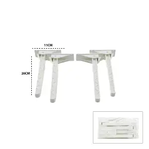 Egonex İBİCO-978 ( BEYAZ ) SOFRA AYAK ( KOMPLE PLASTİK ) ( 20CM ) ( AÇ KAPA )*4X50