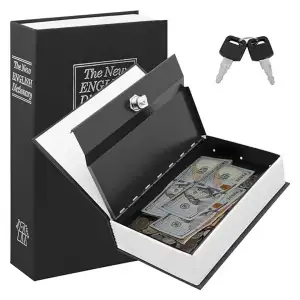 Egonex Kitap Görünümlü Metal Kasa Kumbara Tipi