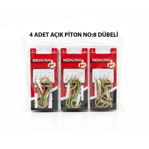 Egonex Medalyan Dl-28 ( 21x100 ) ( 4pcs ) Açık Piton Dübelli*12x10