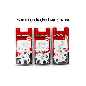 Egonex Medalyan Dl-40 ( No-4 ) ( 25pcs ) Çelik Çivili Kroşe*12x9