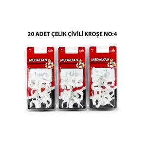 Egonex Medalyan Dl-41 ( No-5 ) ( 20pcs ) Çelik Çivili Kroşe*12x9