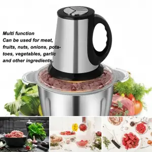 Elektrikli Paslanmaz Çelik Kollu 3.5 Litre Et Kıyma Makinesi Sebze Meyve Doğrayıcı Rondo Blender