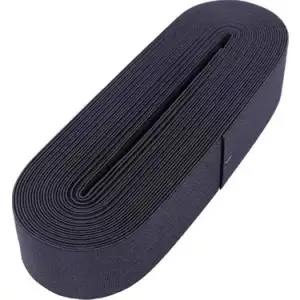 Huzur ( Siyah & 4cm ) Paça Lastik Yassı Geniş 10mt.*20