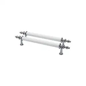 İbico-918 ( Orta & 13cm ) ( Krom & Beyaz ) Boru Kulp*10x5