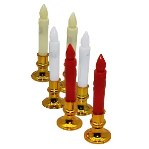 İbico No-269 ( 2pcs ) ( Şamdanlı ) ( Pilli ) Led Mum Dekoratif*360