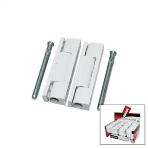 Kervan ( 2 Pcs & Plastik ) ( Beyaz & 90mm ) Pvc ( Kapı ) Menteşe*44x16
