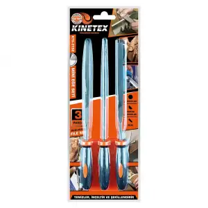 Kınetex Ktx-3152 ( 3pcs ) Mini Eğe Seti ( Düz & Yuvarlak & Üçgen )*240