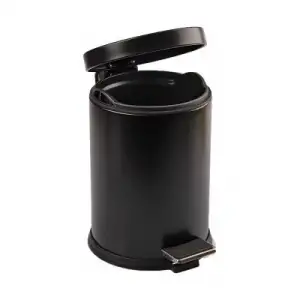 Lalezar Lzr-813-s ( 5lt ) ( Siyah ) Pedallı Metal Çöp Kovası*8