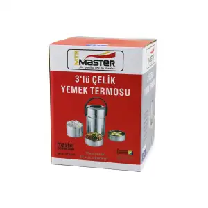 Master Mtr-yt-2000 3lü Çelik Yemek Termosu Sefer Tası 2lt*12