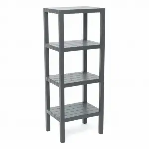 Ombeg Om-0220-2115 ( 4 ( Düz ) Raflı & Gri ) Modüler Ünite Plastik*6