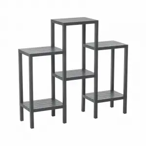 Ombeg Om-1108-0150 ( 6 ( Düz ) Raflı & Gri ) Modüler Ünite Plastik*4