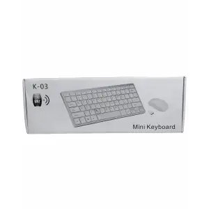 Platoon Pl-395 K-03 Mini Beyaz Wıreless Kablosuz Klavye Mouse Set*30