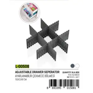 Qlux L-508 3pcs Ayarlanabilir Çekmece Bölmesi*36