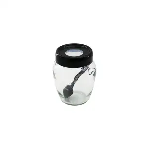 Qlux S-00156 ( 300cc ) Rıng Kaşıklı Cam Baharatlık*24=k