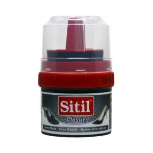 Sitil ( 50ml & Siyah ) Krem Ayakkabı Boyası*12x8