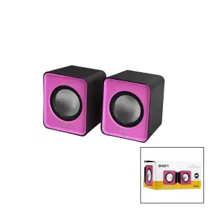 Snopy Sn-66 ( Pembe ) Usb 2.0 Multimedya 1+1 Hoparlör Speaker Set 6w*50