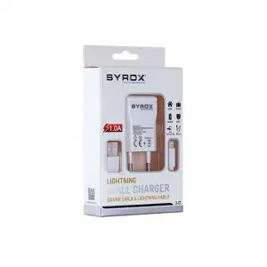 Syrox Syx-j17 İphone ( Usb ) Set Lıghtnıng Ev Şarj Aleti 1.0a*200