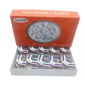 Taksun #03 ( Beyaz ) ( Pls.kutulu ) ( Mini ) Başörtü İğnesi*20x72