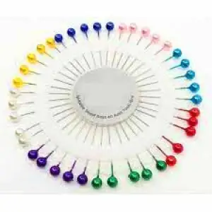 Taksun Mls-6038 Renkli Yuvarlak Disk ( 40pcs ) Başörtü İğnesi*36x40