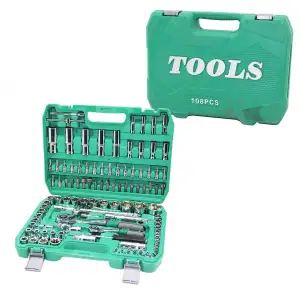 Tools (108pcs) Lokma Seti ( Lokma & Soket & Bits Adaptör & 2ad.cırcır Kolu ) ( Plastik Çantalı )*6