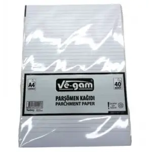 Ve-gam A4 ( 40pcs ) ( Çizgili ) Parşömen Kağıdı*100