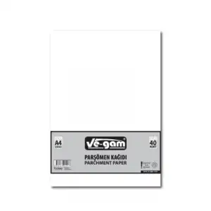 Ve-gam A4 ( 40pcs ) ( Çizgisiz ) Parşömen Kağıdı*100