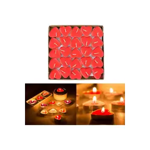 Yakut-8085 ( 25pcs ) ( Kırmızı & Kalpli ) Tea Lights Mum*80