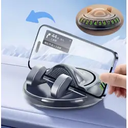 360° Dönebilen Yapışkanlı Numaratörlü Araç Telefon Tutucu
