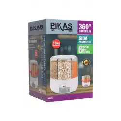 Alitech Kuru Gıda Ve Bakliyat 6lı Erzak Saklama Kabı 10 Kg