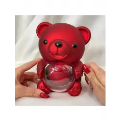 Sevimli Ayıcık Güllü Takı Kutusu Kırmızı