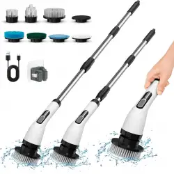 Egonex 9u 1 Arada Çok Amaçlı Kablosuz Şarjlı Temizlik Fırçası IP67 Yıkanabilir Başlık