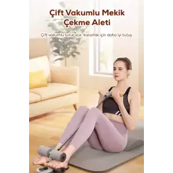 Çift Vantuzlu Mekik Çekme Plastik Spor Aleti Direnç Lastikli Egonex