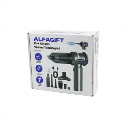 Alfagıft Dp-568 ( Oto Araç ) ( Type-c Sarjlı ) El Tipi Basınçlı Hava Üfleme & Süpürge Makine ( 7 Başlık ) 100w*20