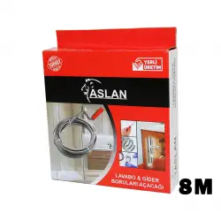 ASLAN  ( 8MT ) ( SUSTA ) SPRAL LAVABO & GİDER BORU AÇAR*48