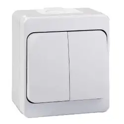 ATOM ( SIVA ÜSTÜ ) KOMİTATÖRLÜ 2Lİ ANAHTAR PRİZ*12X10