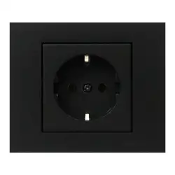 ATOM ( SİYAH ) TOPRAKLI PRİZ*12X10