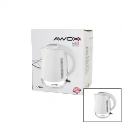 Awox (beyaz) (solid) Kettle Su Isıtıcısı (1.7lt) (2000w) (su Gösterge) (360° Gövde=krom Kaplı Taban) (gizli Rezistans)*12