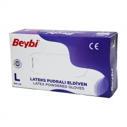 Beybi ( L ) ( Pudralı ) Muayene Eldiveni 100lü*1x20